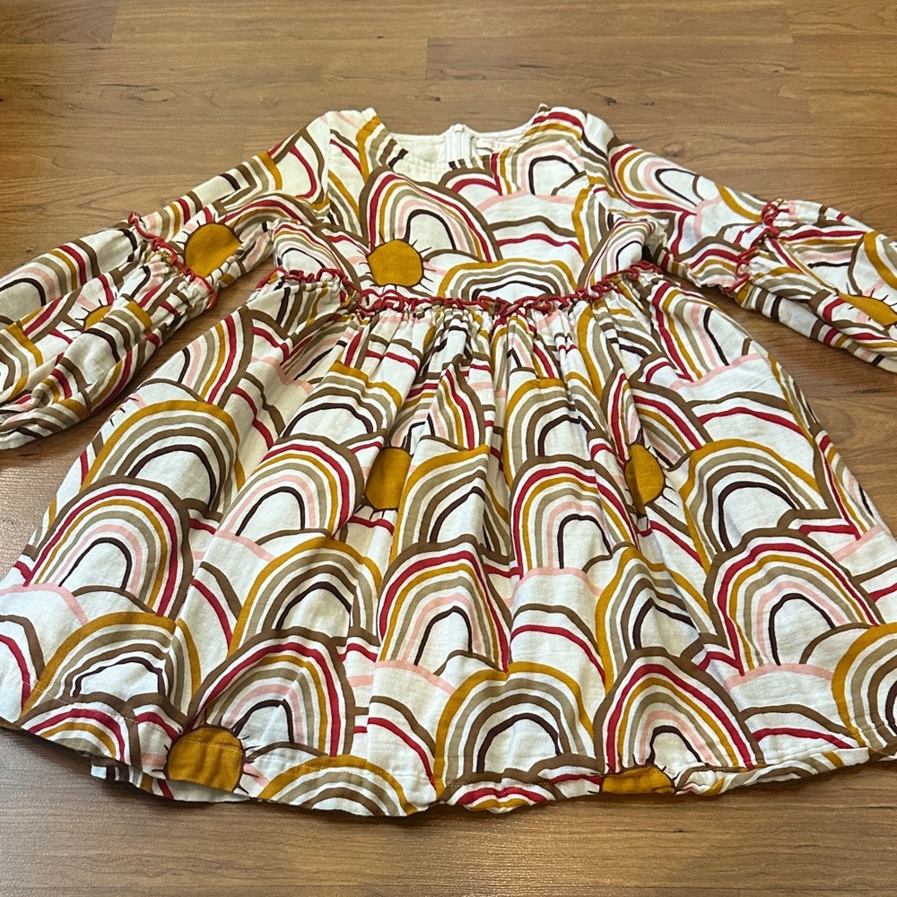 Pink Chicken sundress with puff sleeves size 7Y.